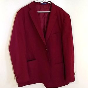 Mens clean cut coat. Blood red